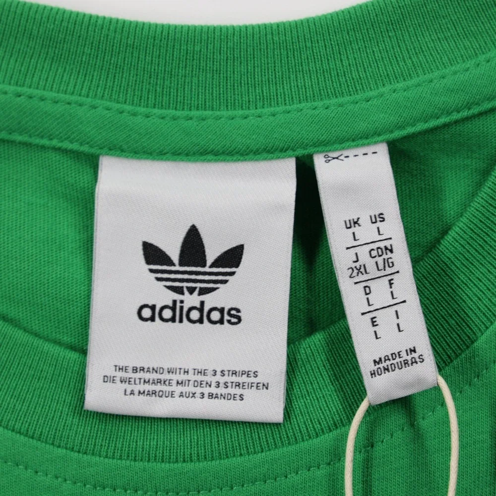 Adidas Originals Men's Crew Neck Short Sleeve Adicolor Trefoil Tee Green Size L - Picture 8 of 8